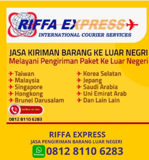 Riffa express  jasa kirim barang ke taiwan tarif murah